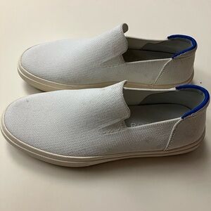 Rothy's White and Blue Women's Slip-On Sneakers
